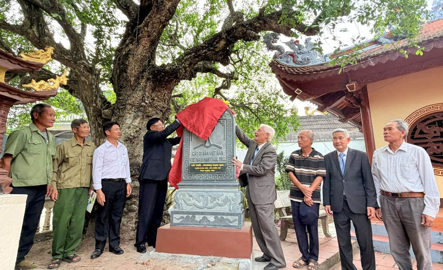A group of people standing around a monumentAI-generated content may be incorrect.