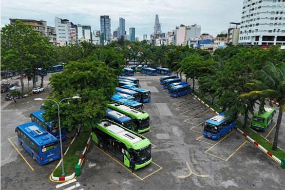 EV charging pole installation proposed at 19 HCM City bus stations